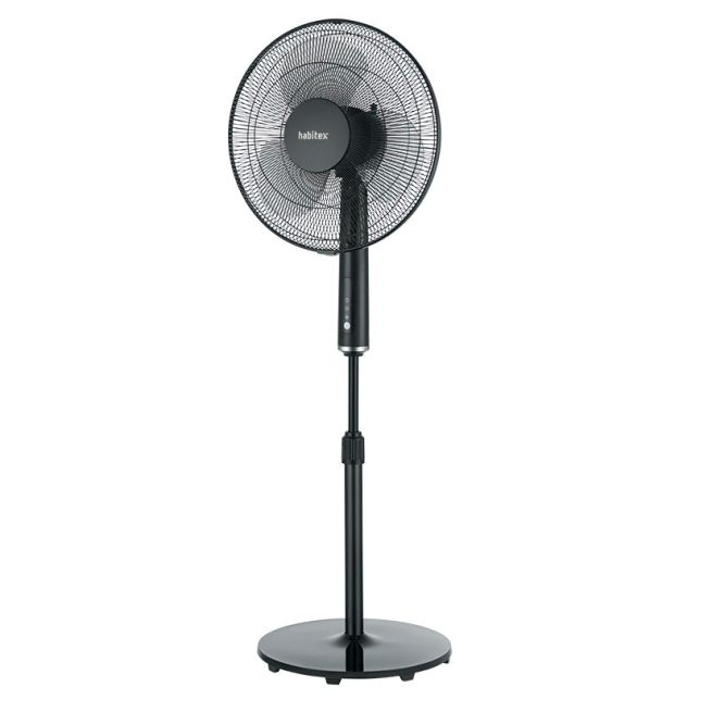 Ventilador de pie vp m40 negro habitex con mando a distan...