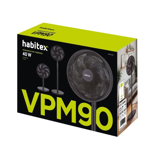 Ventilador pie 2 en 1 habitex - Suinplas