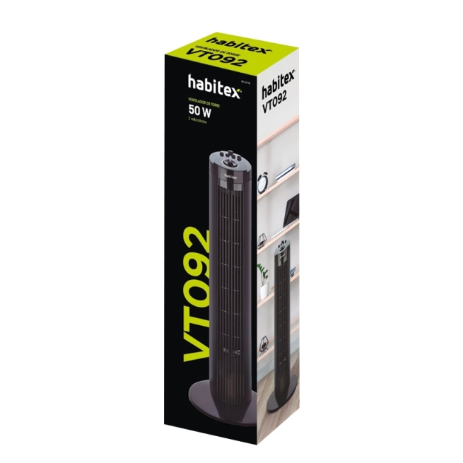 Ventilador de torre habitex vt092 negro - Suinplas
