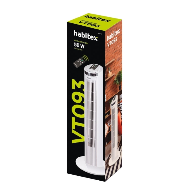 Ventilador de torre habitex vt093 blanco - Suinplas