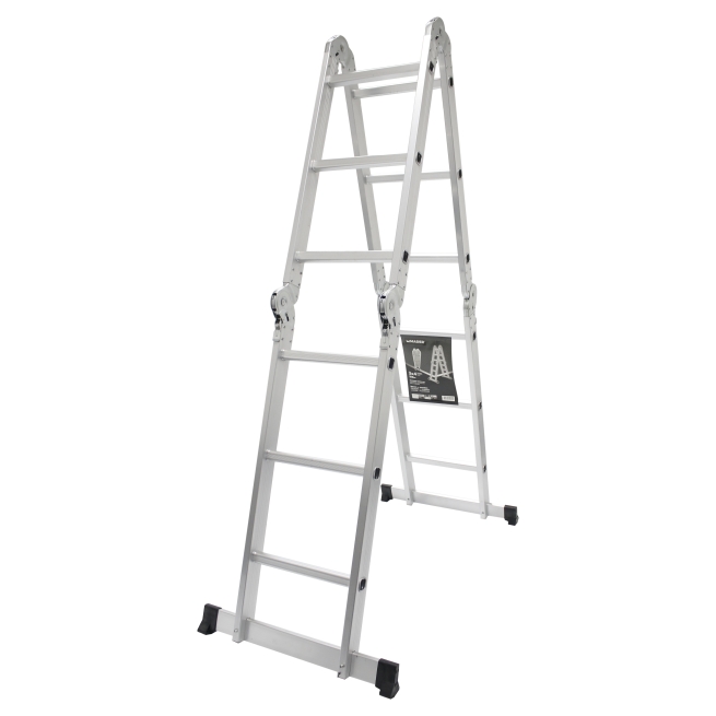 Escalera articulada aluminio 4x3d - mader hardware - Suin...
