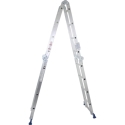 Escalera articulada con plataforma aluminio 4x3d - mader...
