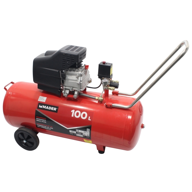 Compresor de aire monobloco 100l 2hp - mader power tools...
