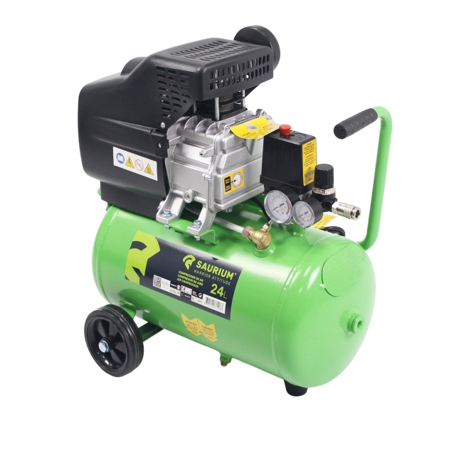 Compresor de aire, monobloco, 24l, 1.5hp - saurium - Suin...
