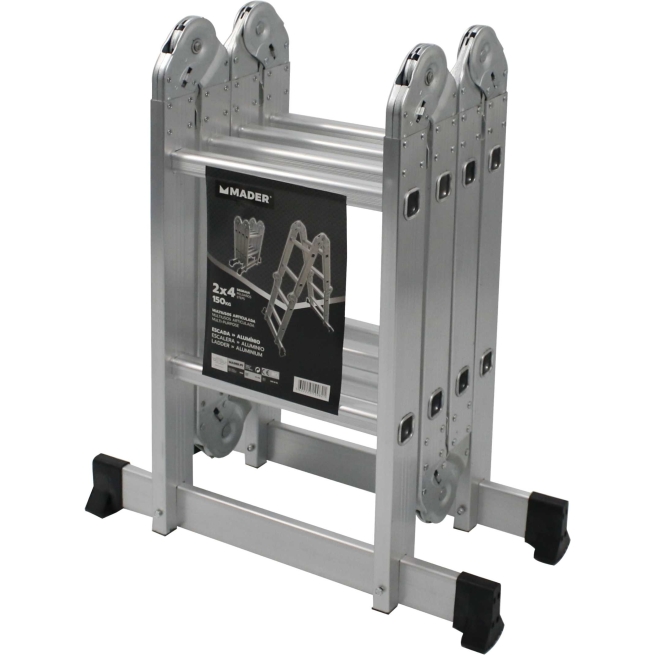 Escalera multiusos articulada aluminio 4x2p - mader hardw...
