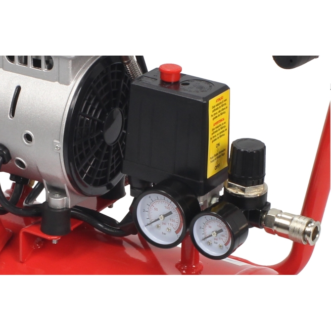 Compresor de aire monobloco 24l 2hp  cabezal doble - made...
