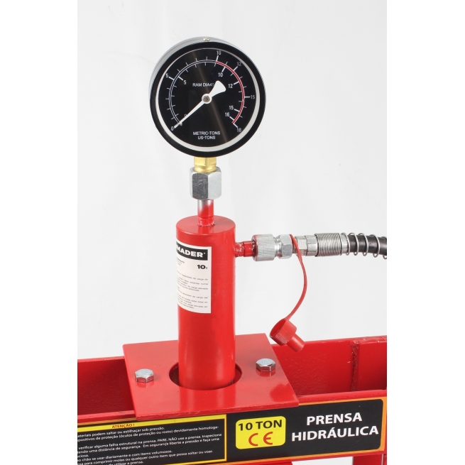 Prensa hidraulica 10t con manometro - mader power tools -...