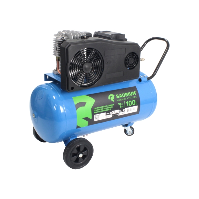 Compresor de aire correa 100l 3hp 10bar - saurium - Suinplas