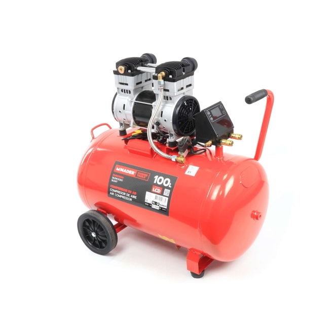 Compresor de aire con lcd, 100l, 2hp, silencioso - Suinplas