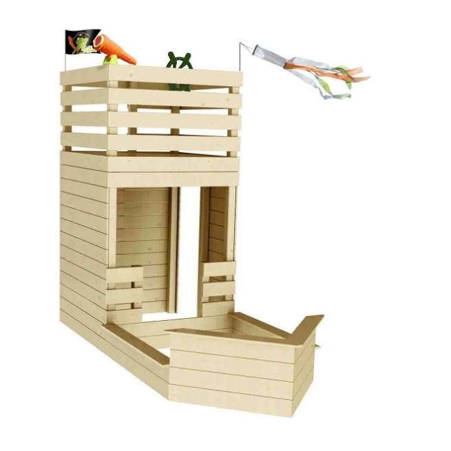 Castillo de juego infantil madera  çhacker - Suinplas
