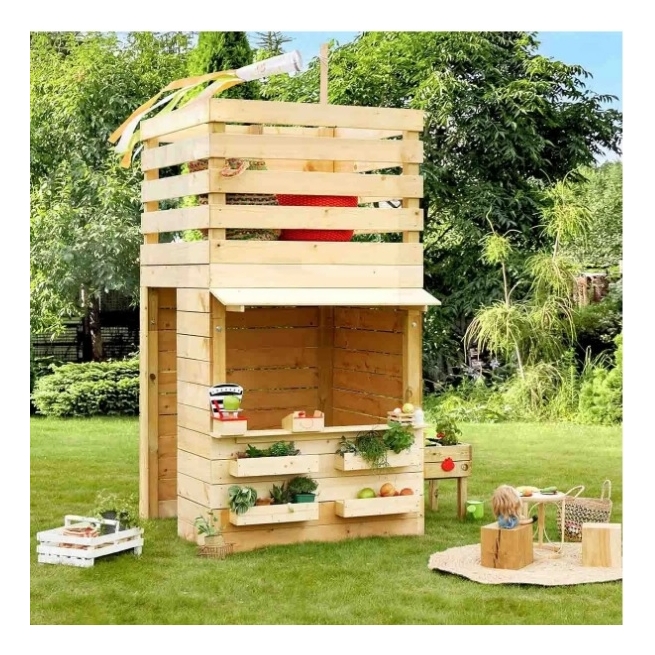 Castillo de juego infantil  madera shopping - Suinplas