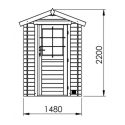 Cobertizo de madera juno 1.6 m2 - Suinplas