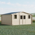 Cobertizo de madera juno 17.5 m2 - Suinplas