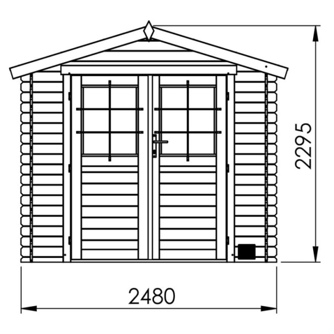 Cobertizo de madera juno 4.9 m2 - Suinplas