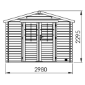 Cobertizo de madera juno 7.4 m2 - Suinplas