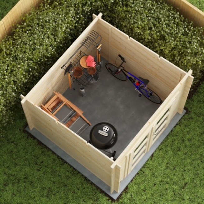 Cobertizo de madera juno modern 4.9 m2 - Suinplas