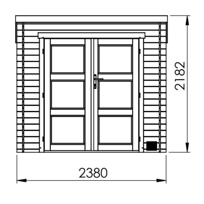 Cobertizo de madera juno modern 4.9 m2 - Suinplas