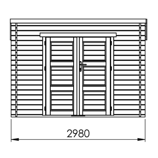 Cobertizo de madera juno modern 7.4 m2 - Suinplas