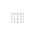 Cobertizo de madera nicia moderne 6.2 m2 - Suinplas