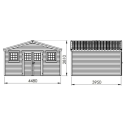 Cobertizo de madera shelty plus 17.2 m2 - Suinplas