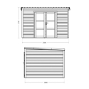 Cobertizo de madera shelty+ modern 9m2 - Suinplas