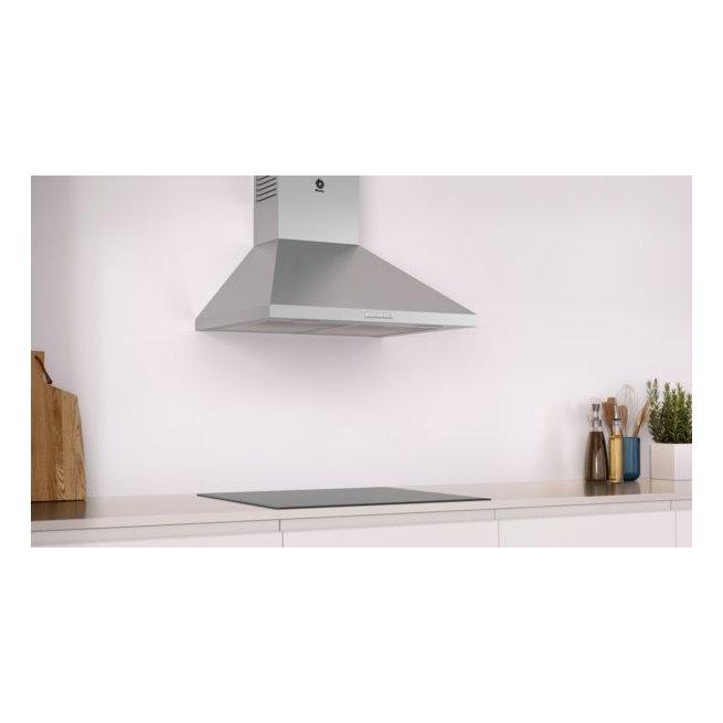 Campana balay pared piramidal 60 cm 570 m3/h acero inoxid...
