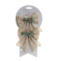 Navidad lazo set 2 jute nevado     - Suinplas