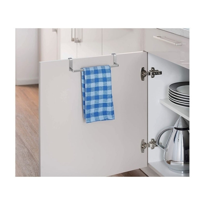 Toallero  para puertas 40cm cromo  - Suinplas