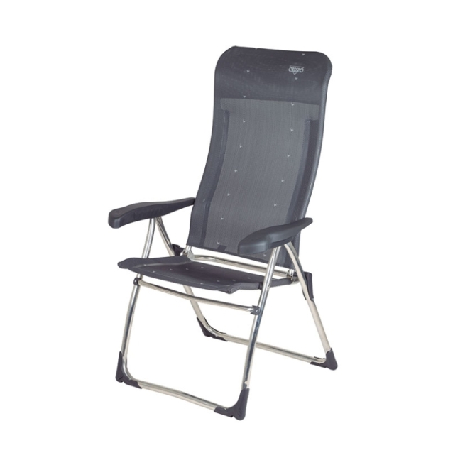 Silla reclinable mod. crespo aluminio gris oscuro - Suinplas