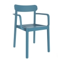 Silla con brazos mod. elba azul retro - Suinplas