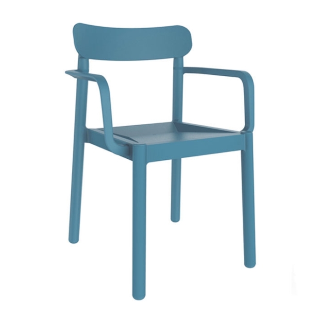 Silla con brazos mod. elba azul retro - Suinplas