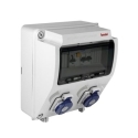 Caja industrial FAMATEL IP65 con puerta y carril DIN 