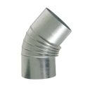Codo 45° Rizado Galvanizado para Estufa 100mm