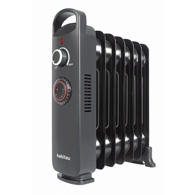 Radiador de aceite habitex e352 – 700w negro con termosta...
