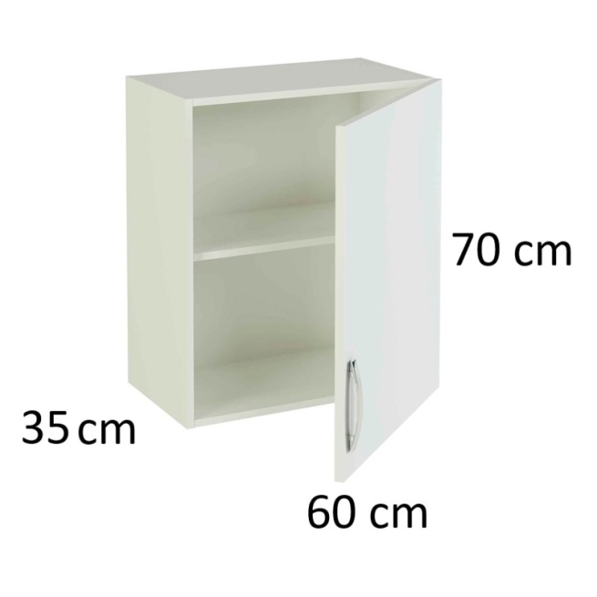 Mueble kit cocina completo blanco alto de 70 cm alto x 60...