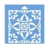 Plantilla stencil stx002 10x10 cm roseton cuadrado   -...
