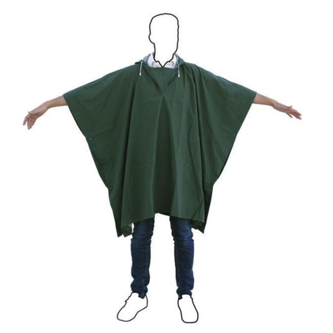 Poncho de agua verde pvc/poliester talla unica - Suinplas