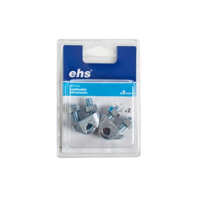 Sujetacable galvanizado 5mm 1/4  300w301 2 ud - Suinplas