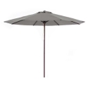 Parasol alum ø 3m imita madera crudo - Suinplas