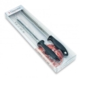 Cuchillo jamonero+chaira+funda  25cm 3 claveles - Suinplas