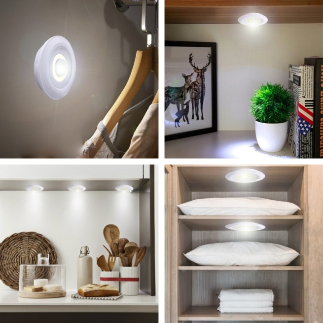 Set de 3 focos  led con mando  3 watt - Suinplas