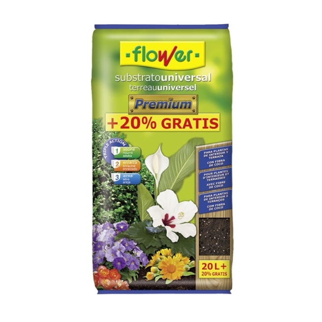 Substrato flower premium 20l+20% - Suinplas