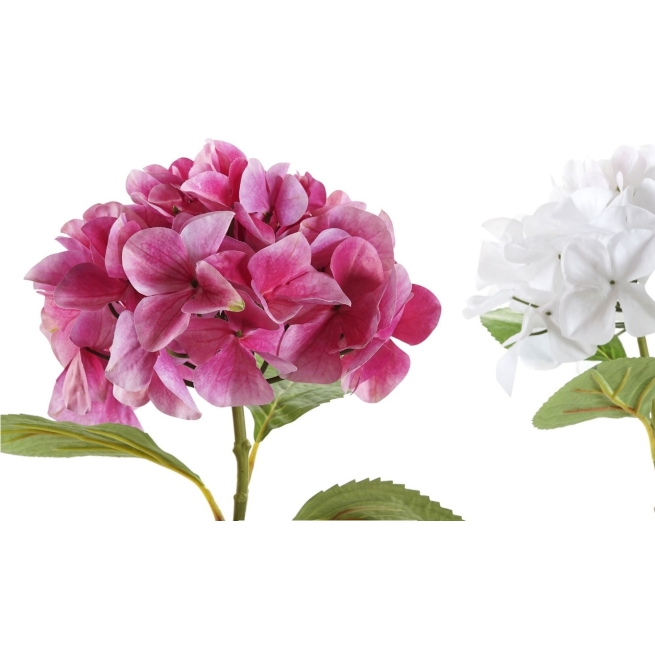 Flor plastico hierro 25x25x72 hortensia 3 surt.    - S...
