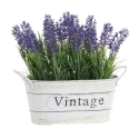 Flor pvc metal 24x11x20 lavanda lila - Suinplas