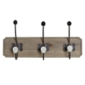 Perchero pared madera metal 39x10x19    - Suinplas