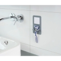 Soporte afeitar con espejo ampio gris   - Suinplas