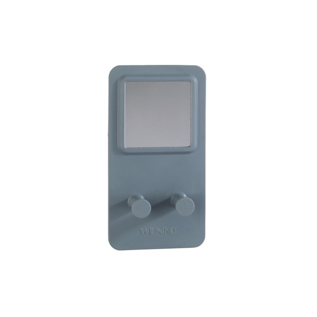 Soporte afeitar con espejo ampio gris   - Suinplas
