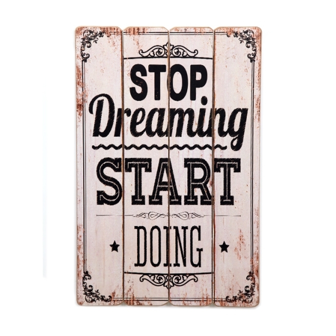 Cartel retro stop dreaming     - Suinplas