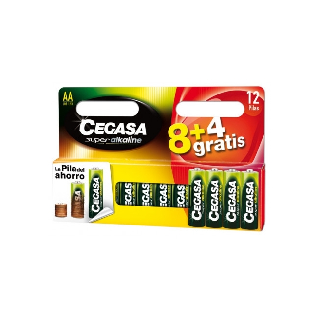 Pila cegasa alk lr6 aa  8+4gratis - Suinplas