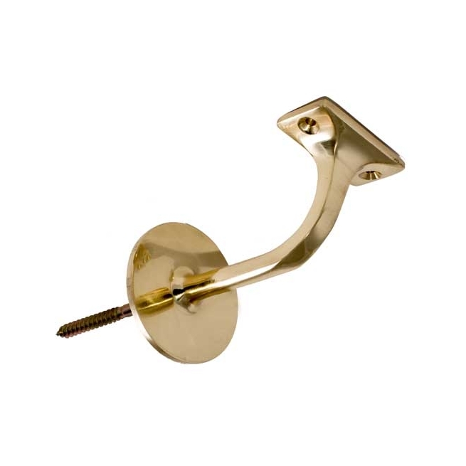 Soporte pasamanos dowel 75mm laton pulido - Suinplas